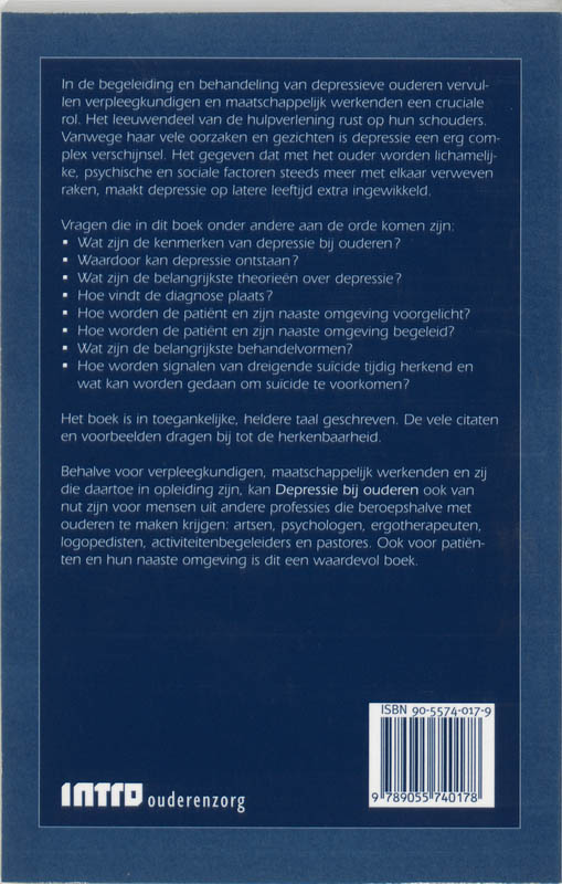 Depressie bij ouderen achterkant