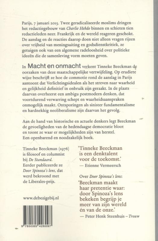 Macht en onmacht achterkant