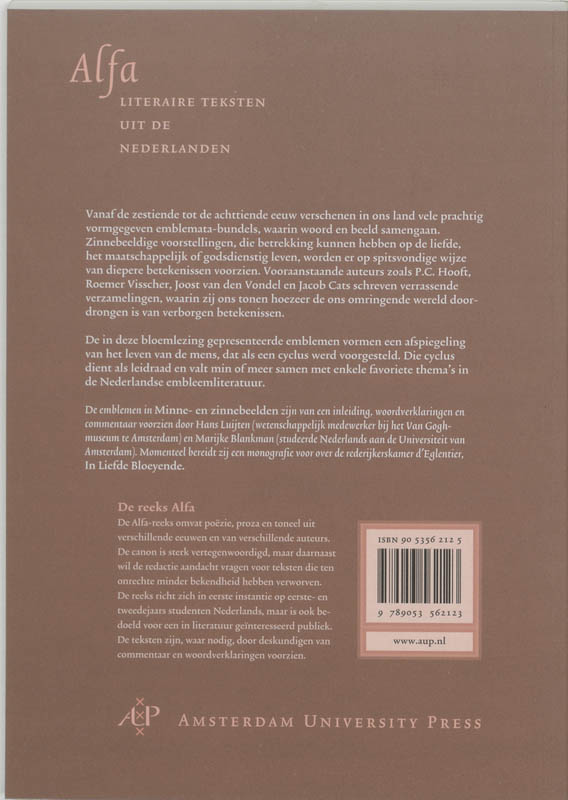 Minne- en zinnebeelden / Alfa-reeks achterkant