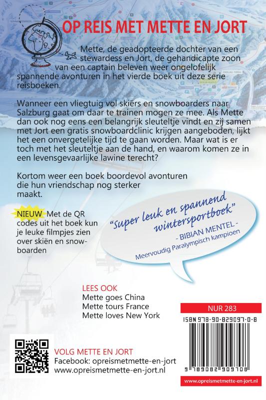 Mette en Jort op wintersport / Op reis met Mette en Jort / 1 achterkant