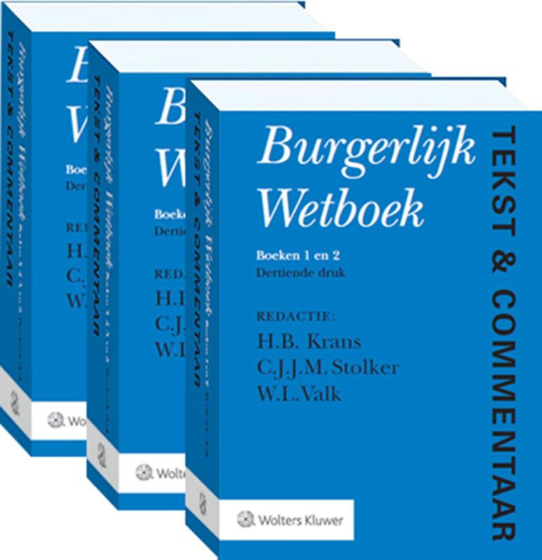 Burgerlijk Wetboek set van 3 / Tekst & Commentaar
