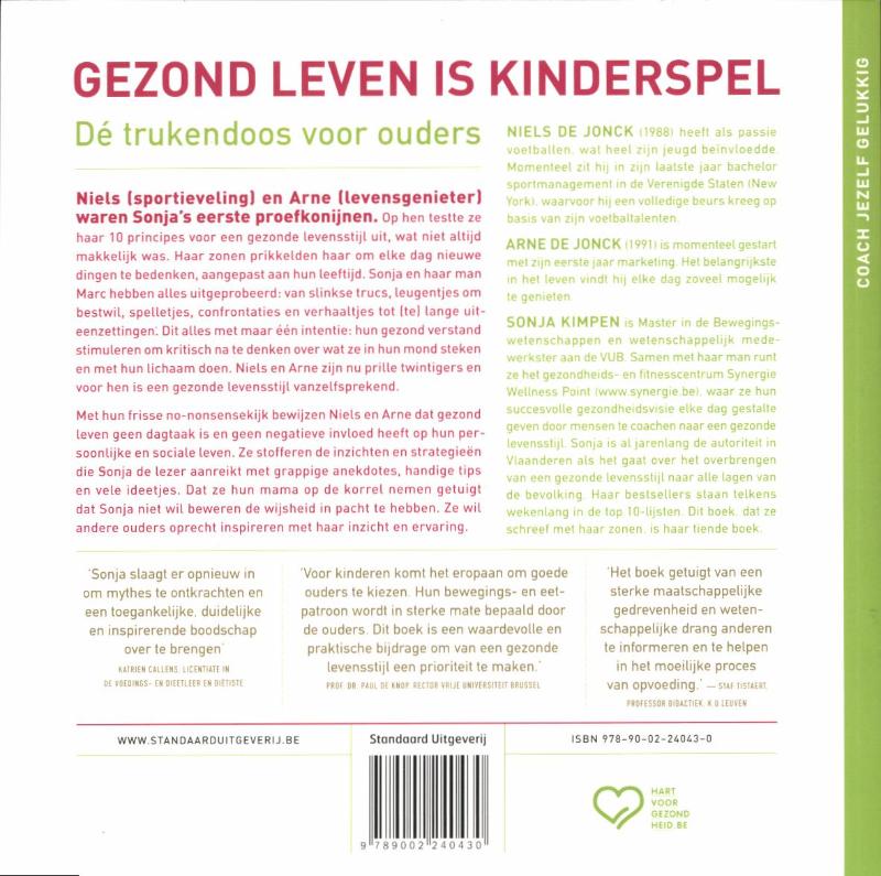 Gezond leven is kinderspel achterkant