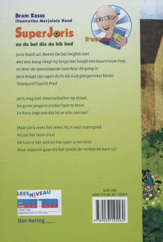 Superjoris en de bal die de hik had achterkant