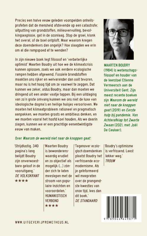 Waarom ons klimaat niet naar de knoppen gaat achterkant