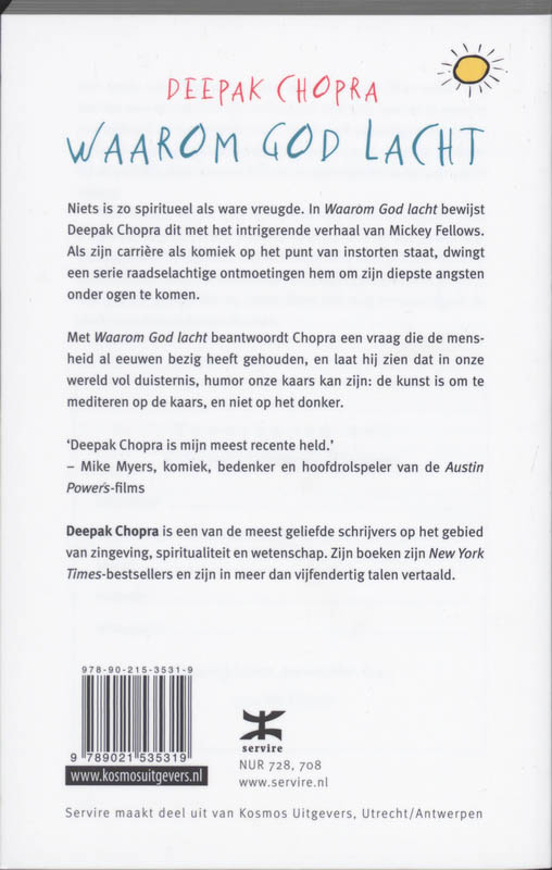 Waarom God Lacht achterkant