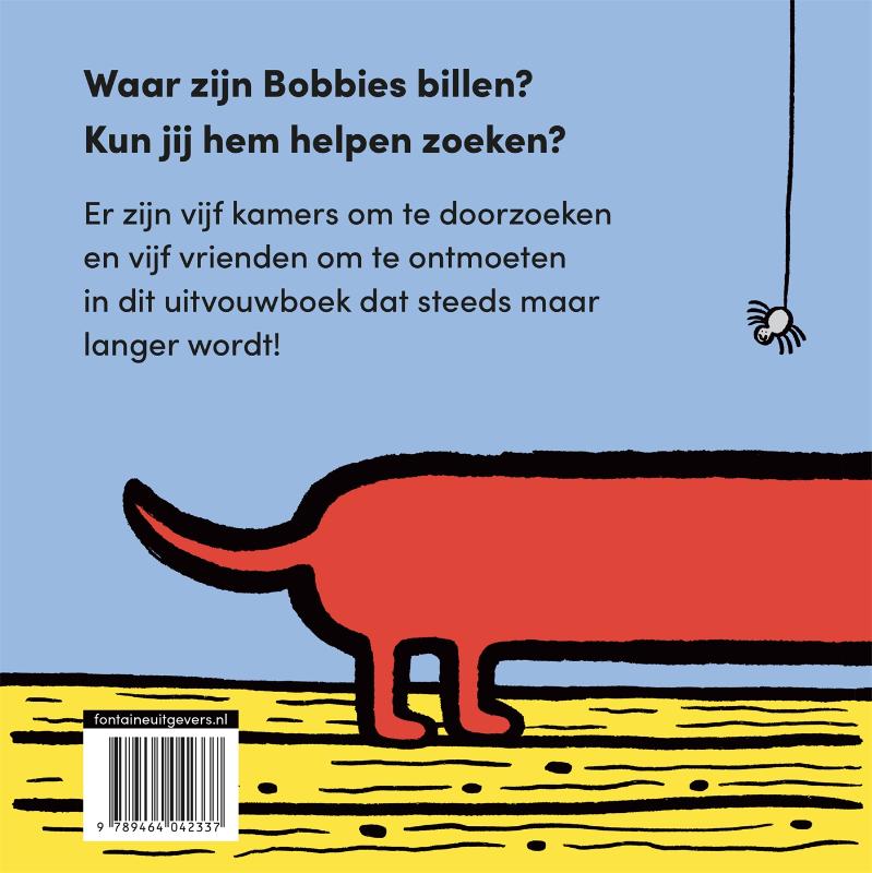 Waar zijn Bobbies billen? / Een heeeeel lang uitvouwboek / 1 achterkant