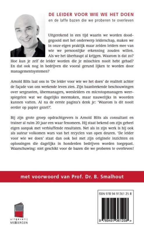 De leider voor wie we het doen achterkant