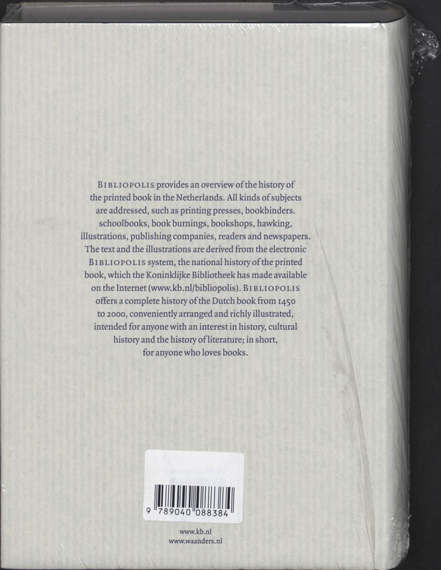 Bibliopolis Geschiedenis Gedrukte Eng Ed achterkant