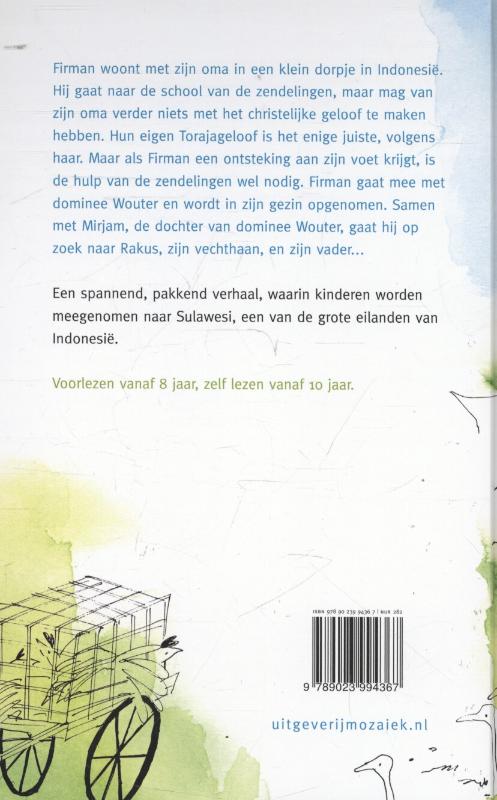 De jongen met de vechthaan achterkant