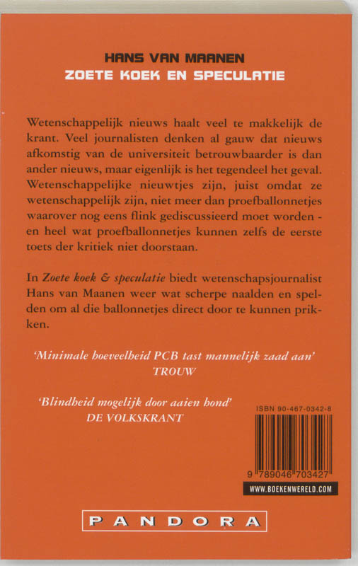 Zoete Koek En Speculatie achterkant