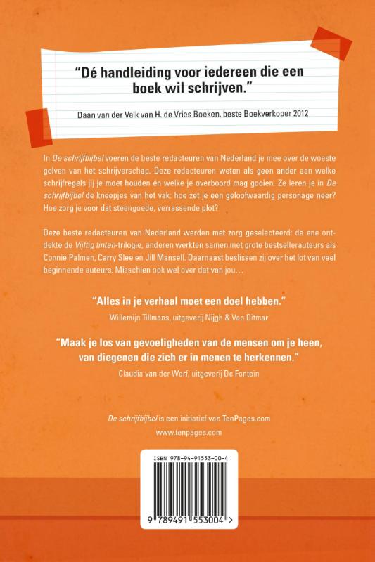 De schrijfbijbel achterkant