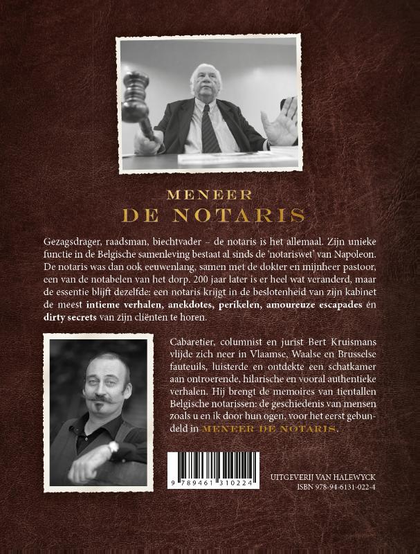 Meneer de notaris notaris achterkant