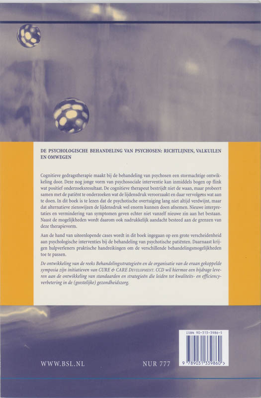 De psychologische behandeling van psychosen / CCD-Reeks achterkant
