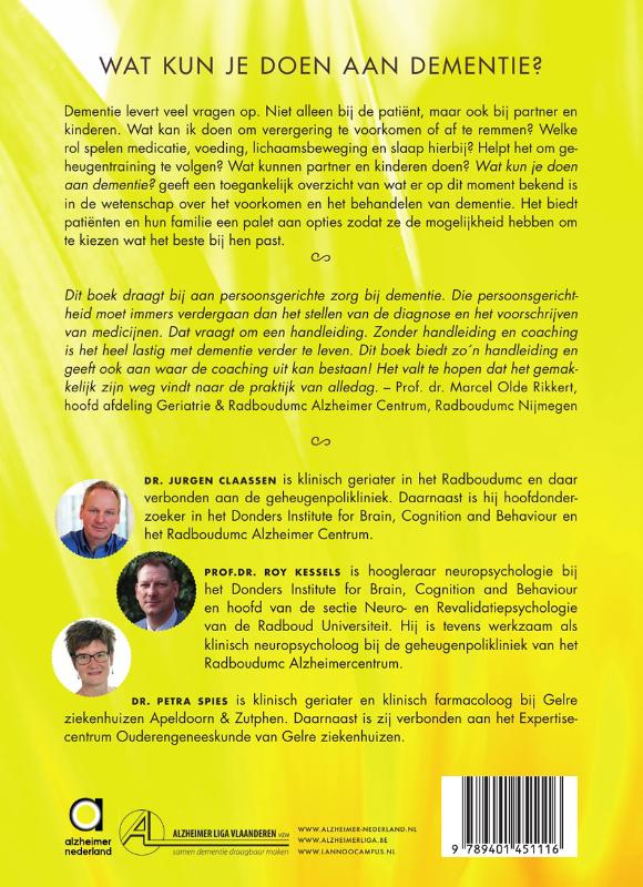 Wat kun je doen aan dementie? achterkant