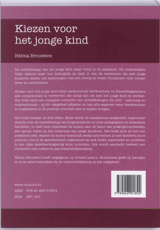 Kiezen voor het jonge kind achterkant