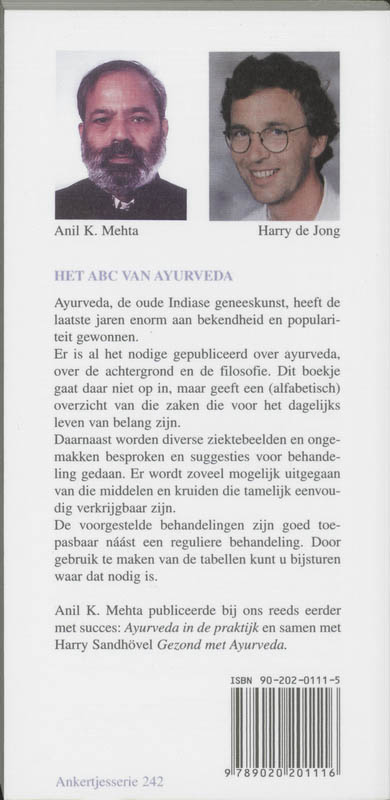 Het Abc Van Ayurveda achterkant