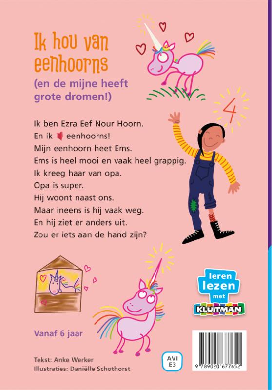 Ik hou van eenhoorns (en de mijne heeft grote dromen!) / Leren lezen met Kluitman achterkant