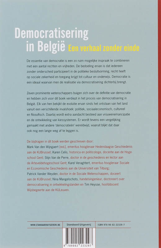 Democratisering In Belgie achterkant