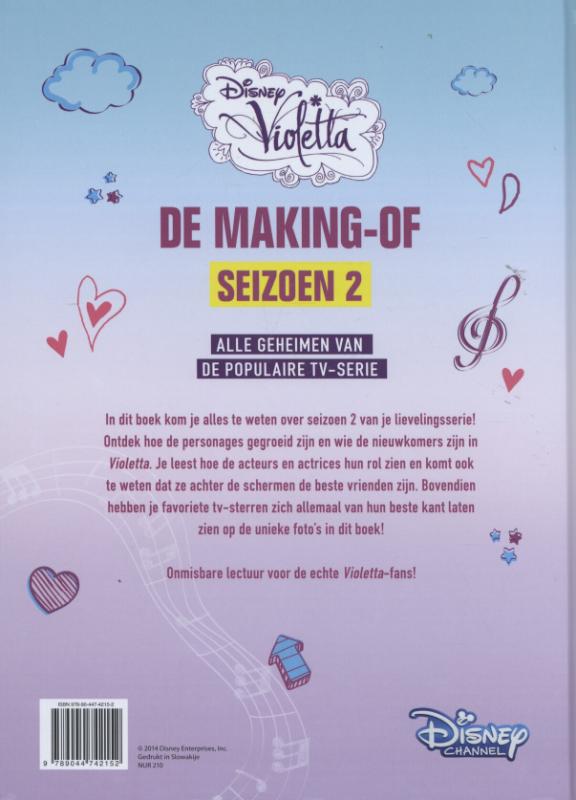 De making off / Seizoen 2 / Disney Violetta achterkant