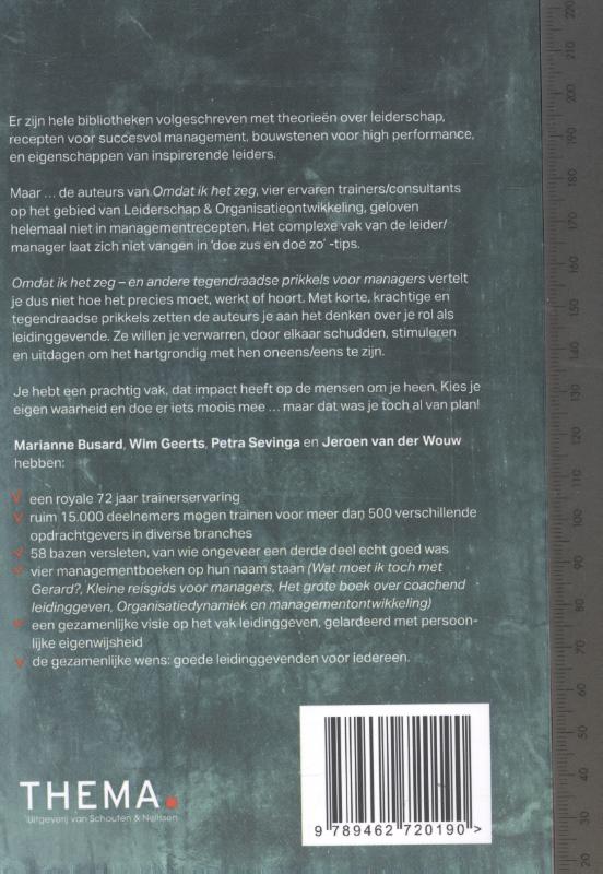 Omdat ik het zeg achterkant