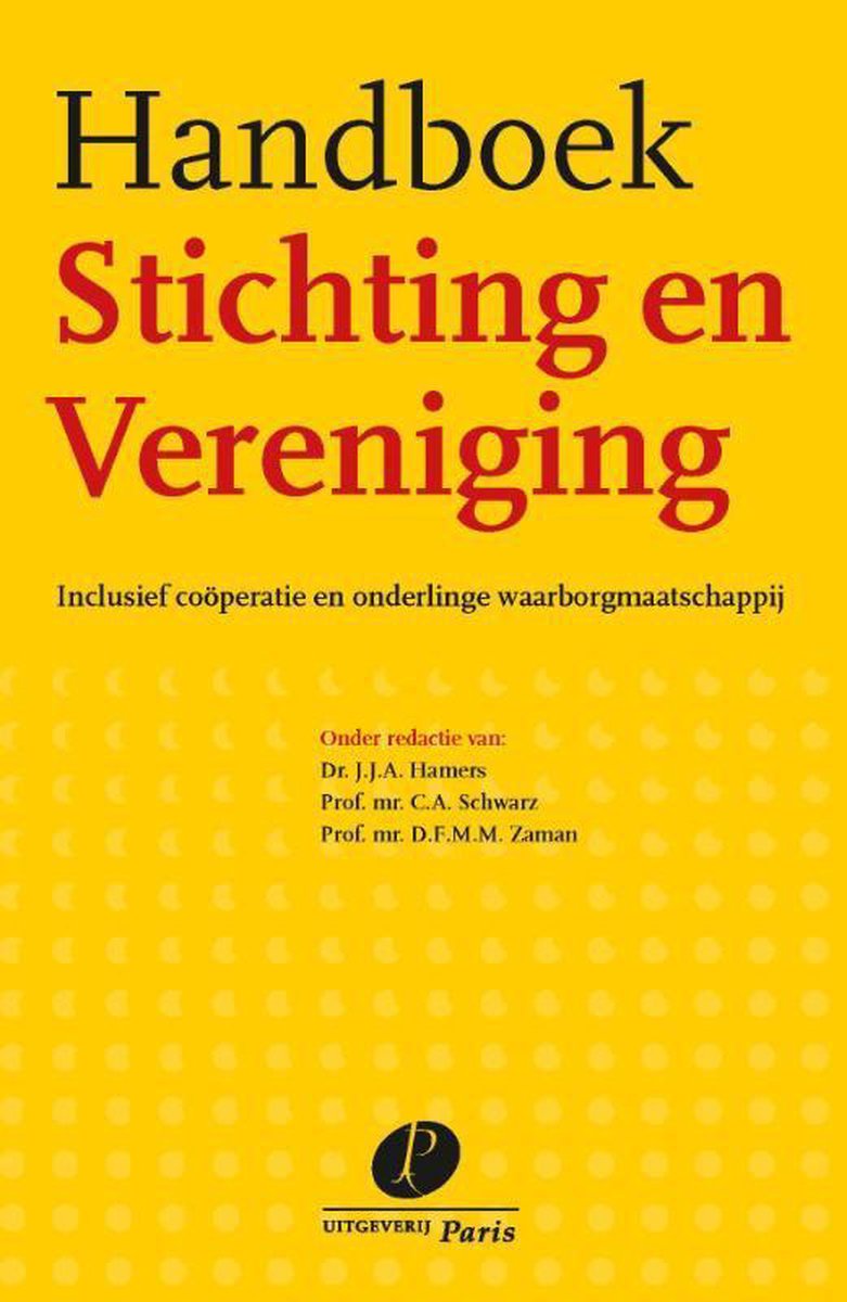 Handboek stichting en vereniging