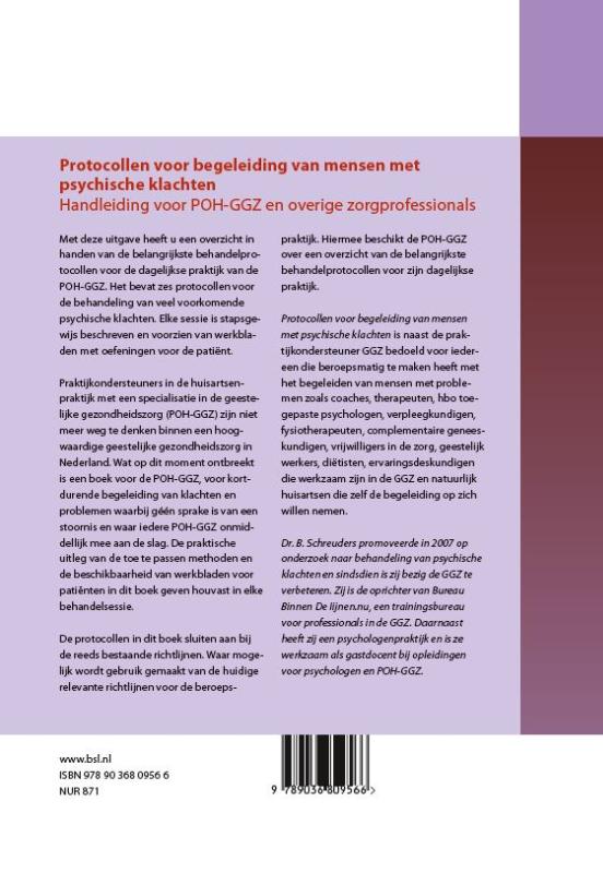 Protocollen voor begeleiding van mensen met psychische klachten achterkant