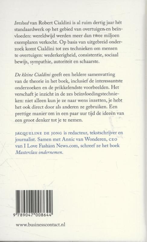 De kleine Cialdini / Kleine boekjes - grote inzichten achterkant
