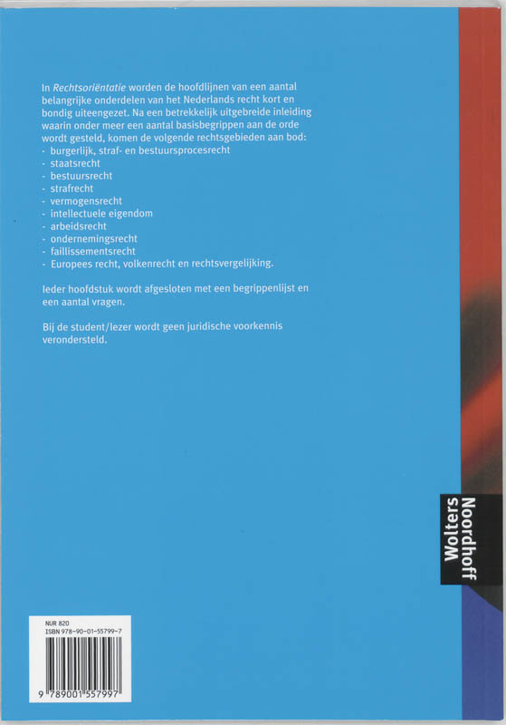 Rechtsorientatie achterkant