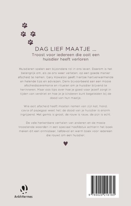 Afscheid van je huisdier achterkant