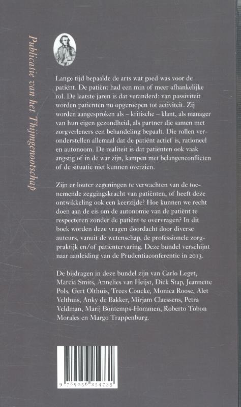 De patiënt overvraagd? achterkant