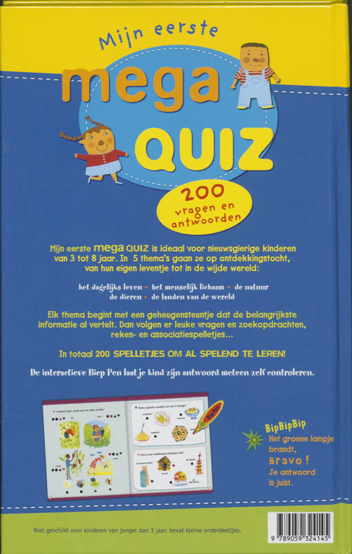 Mijn eerste mega quiz 3-8 jaar achterkant