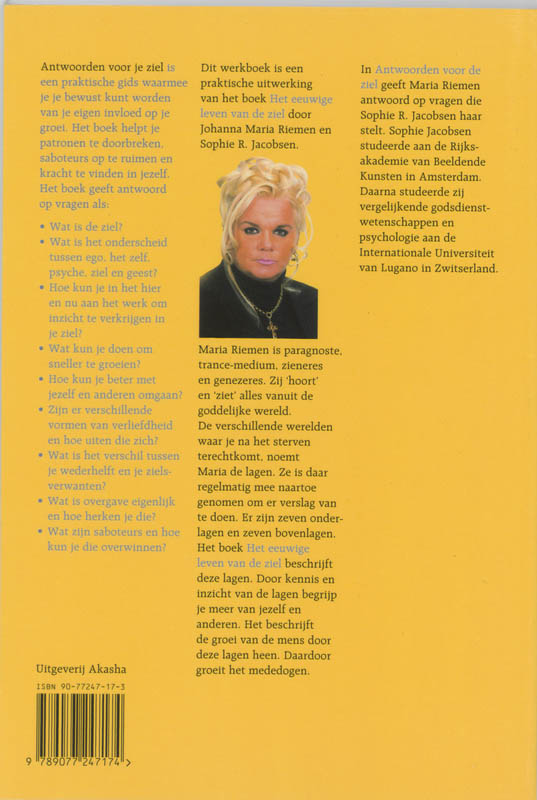 Antwoorden voor de ziel / Werkboek achterkant