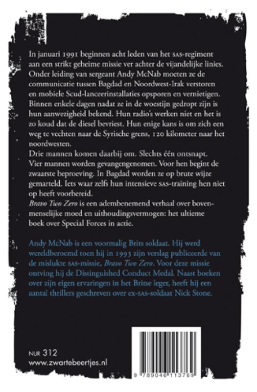 Bravo two zero / Zwarte beertjes / 3472 achterkant