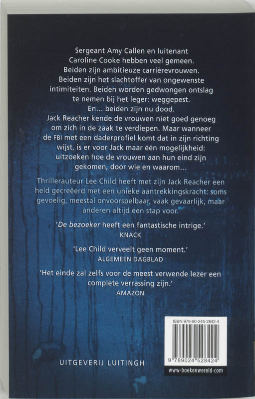 De bezoeker / Jack Reacher / 4 achterkant