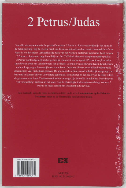 Commentaar op het Nieuwe Testament Derde serie Afdeling Katholieke Brieven en Openbaring - 2 Petrus Judas achterkant