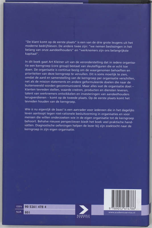 Wie Is Nu Eigenlijk De Baas achterkant