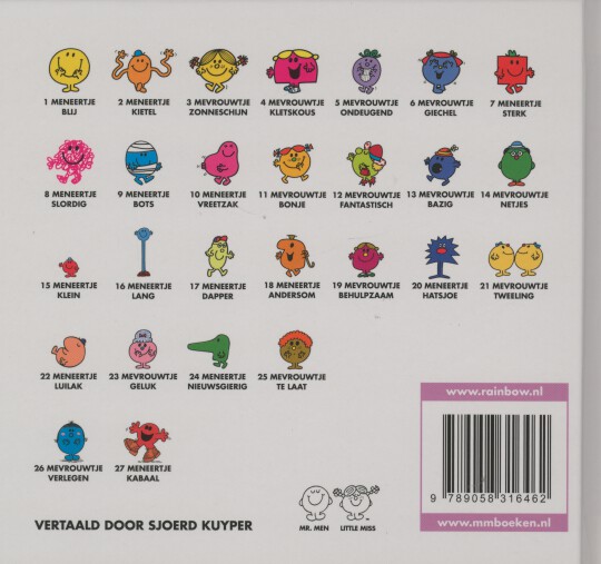 Mevrouwtje Verlegen achterkant