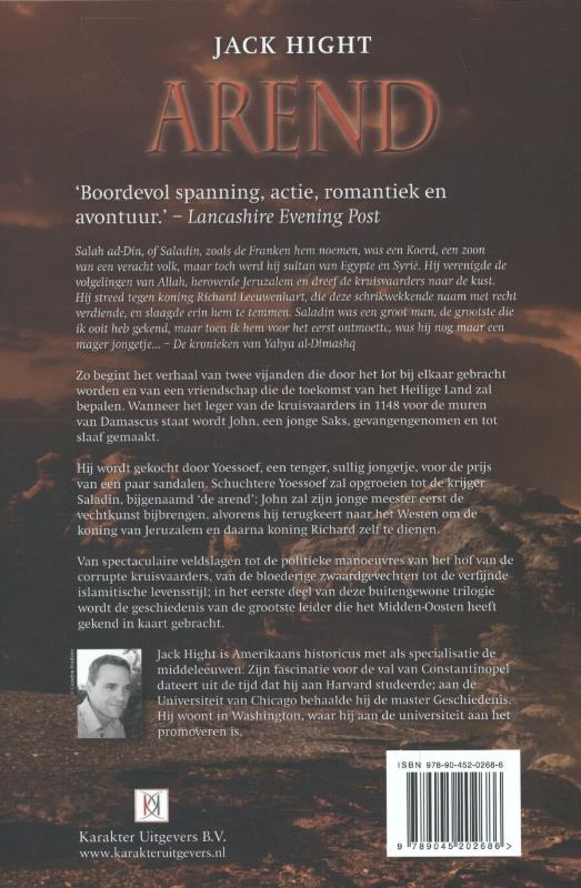 Arend / Saladin-trilogie / 1 achterkant