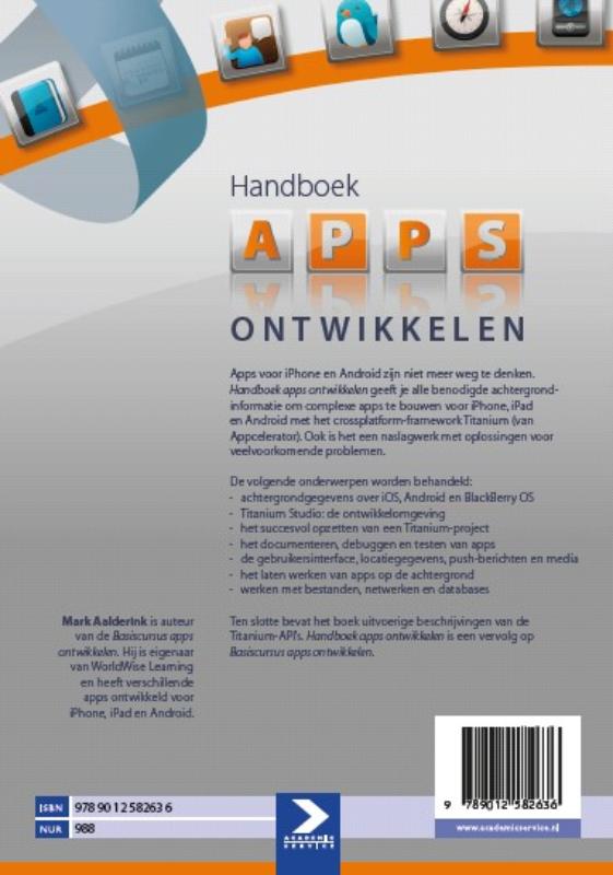 Handboek apps ontwikkelen achterkant