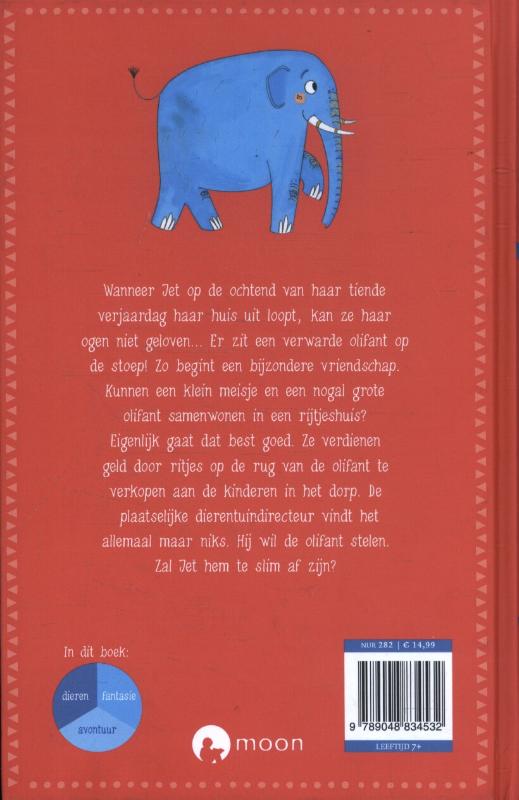 Een olifant op de stoep achterkant