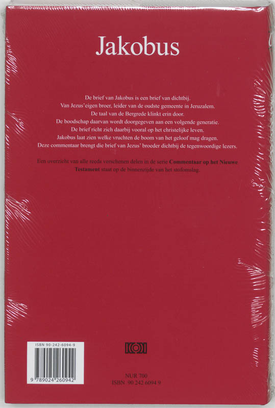 Commentaar op het Nieuwe Testament Derde serie Afdeling Katholieke Brieven en Openbaring - Jakobus achterkant