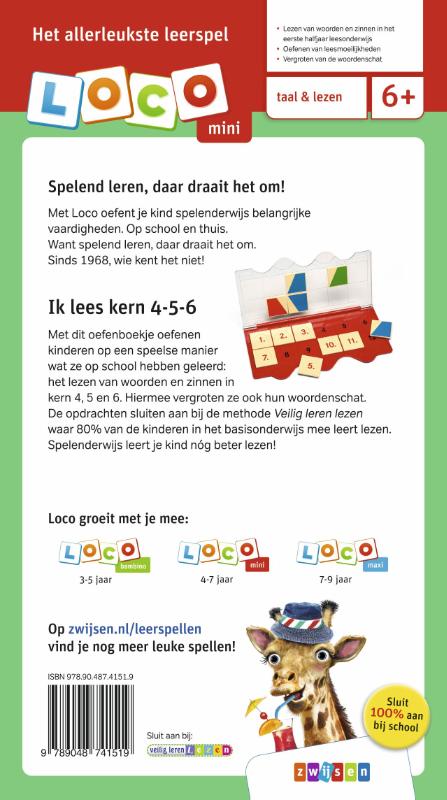 Loco Mini  -   Loco Mini Veilig leren lezen ik lees kern 4-5-6 achterkant