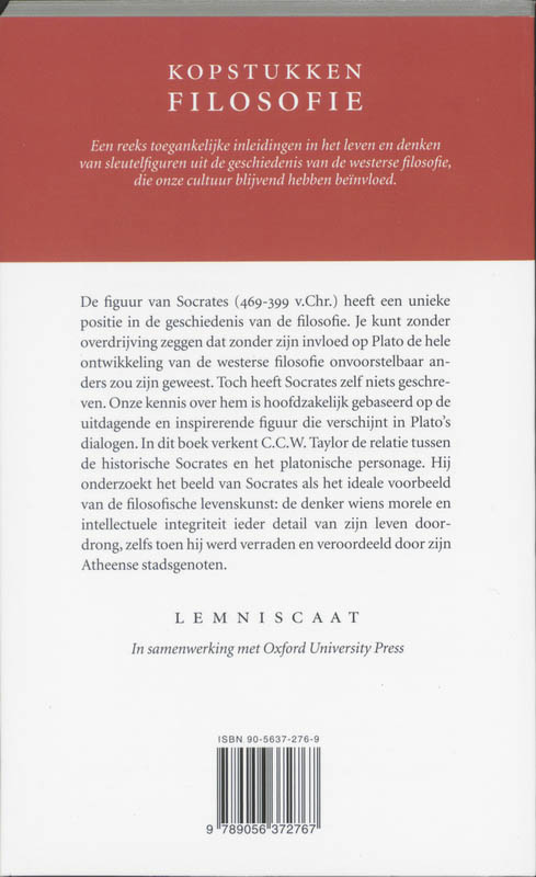Socrates / Kopstukken Filosofie achterkant