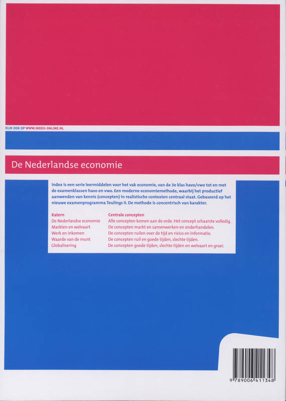 Index Vwo De Nederlandse economie achterkant