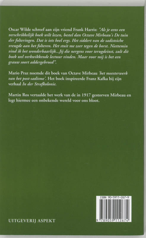 De tuin der folteringen / Martin Ros Bibliotheek achterkant