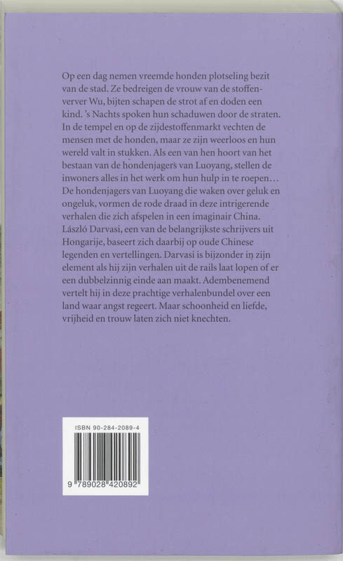 De Hondenjagers Van Luoyang achterkant