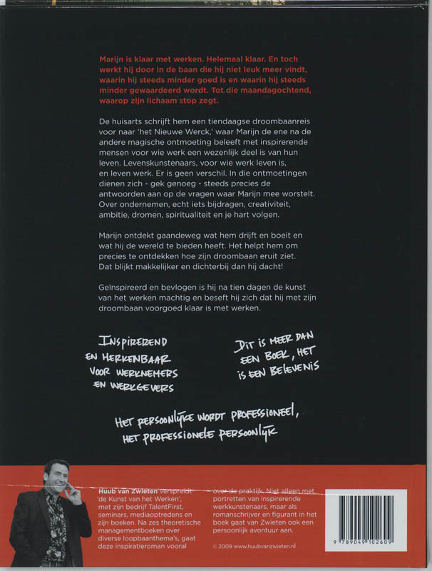 Marijn is klaar met werken achterkant