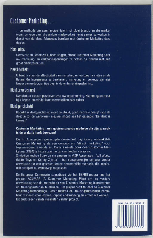 De Customer Marketing-methode achterkant