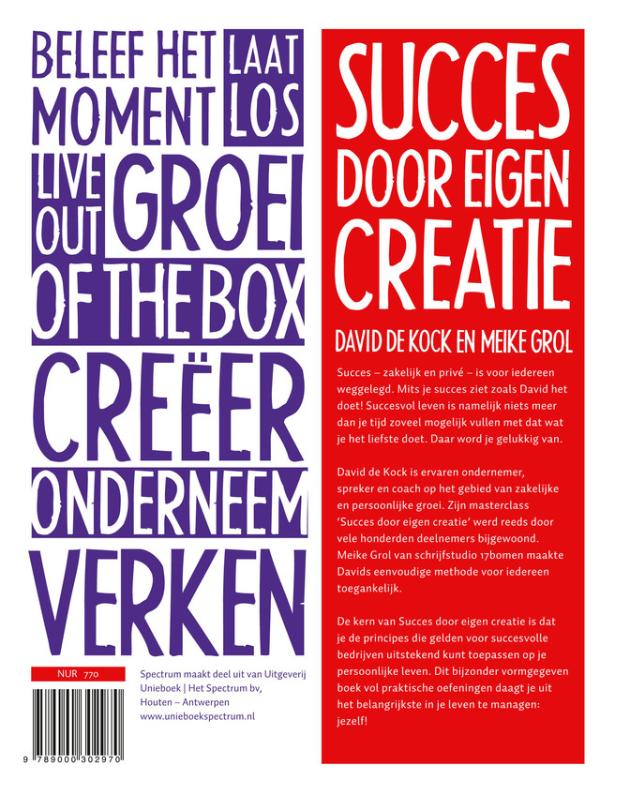 Succes door eigen creatie achterkant