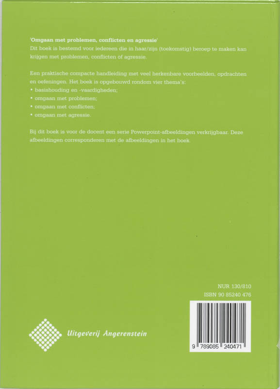 Omgaan met problemen, conflicten en agressie achterkant